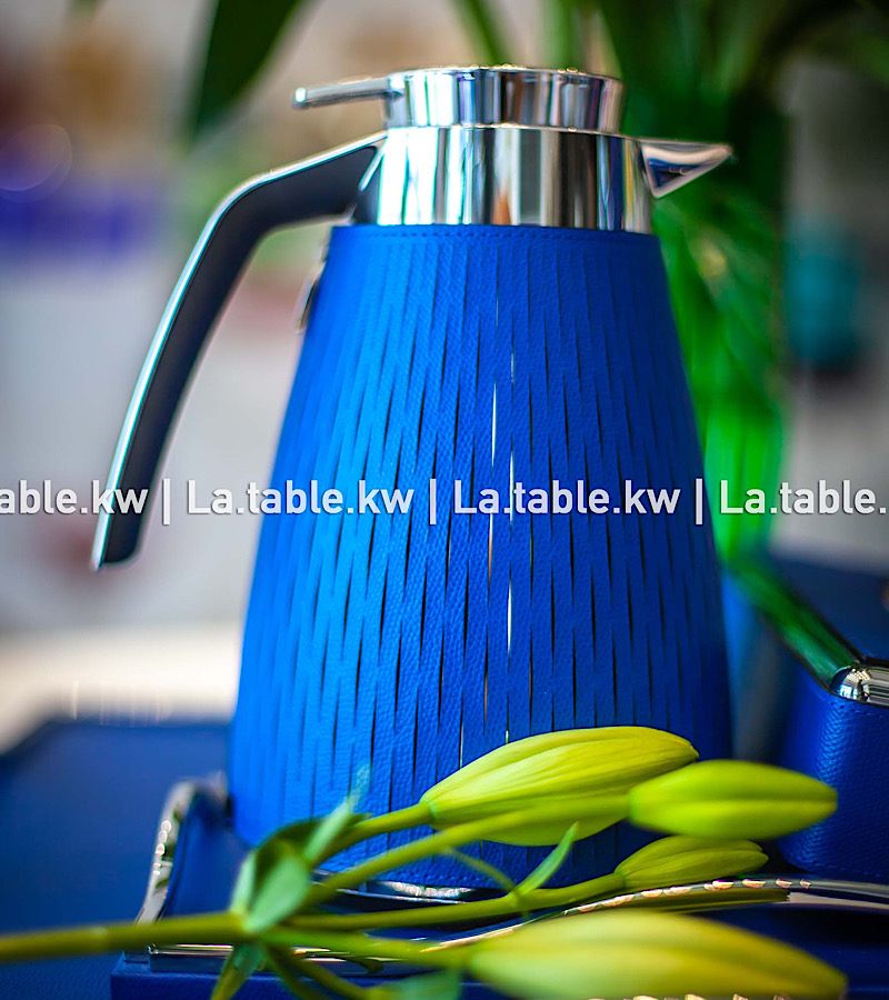 Electric Blue Full Leather Carafe
