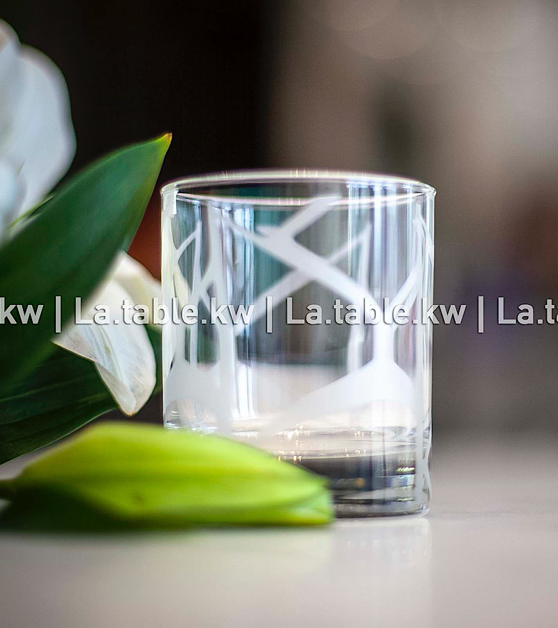 White Modern Cut Water Glasses / مودرن آند كت كاسات مياه - أبيض