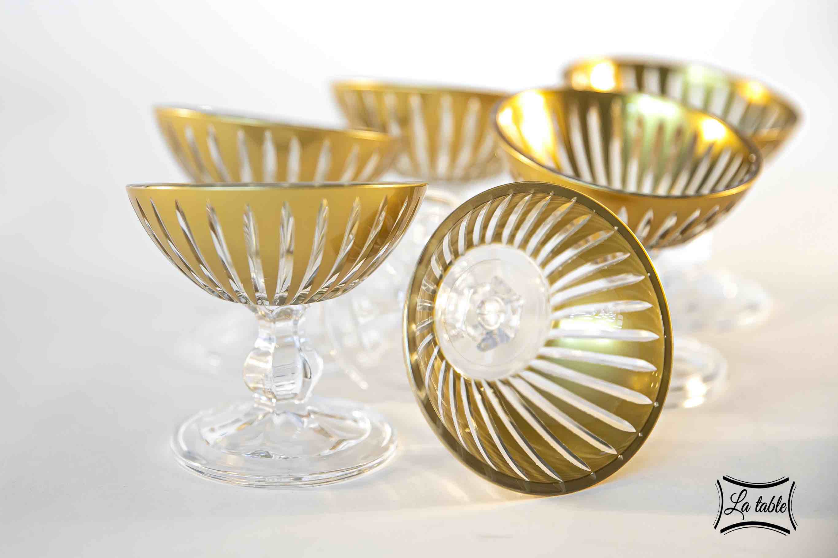 Gold Classic Halfmoon Mini Dessert Bowls