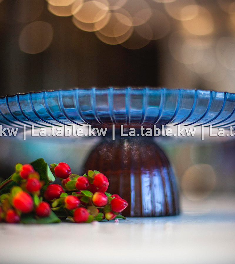 Blue TwoTone Crystal Bowl