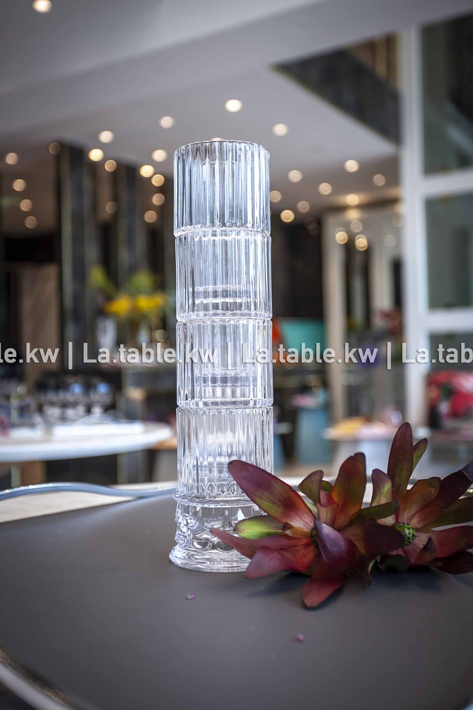 Transparent Stackable Water Glasses Tower