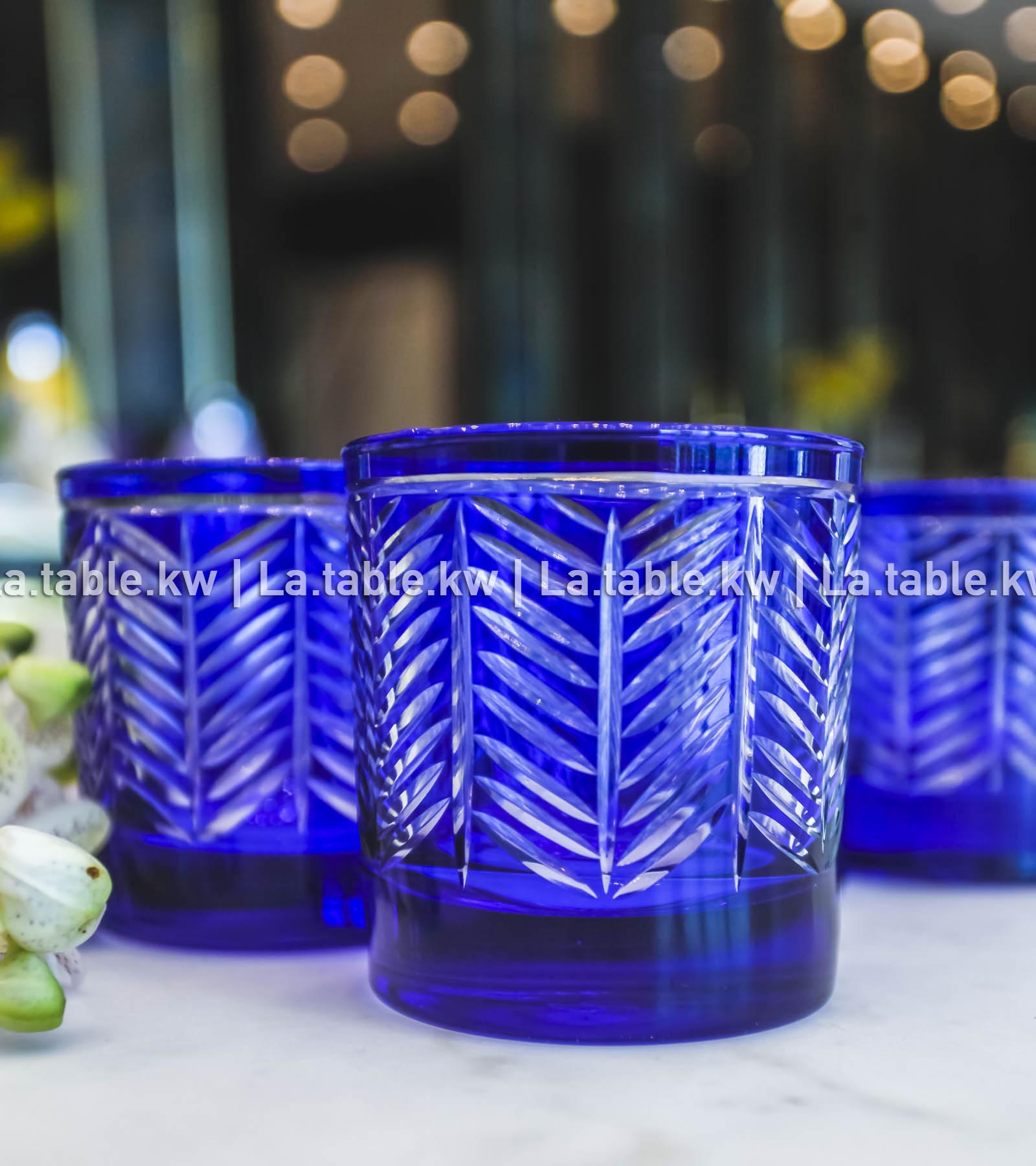 Royal Blue Spider Water Glasses