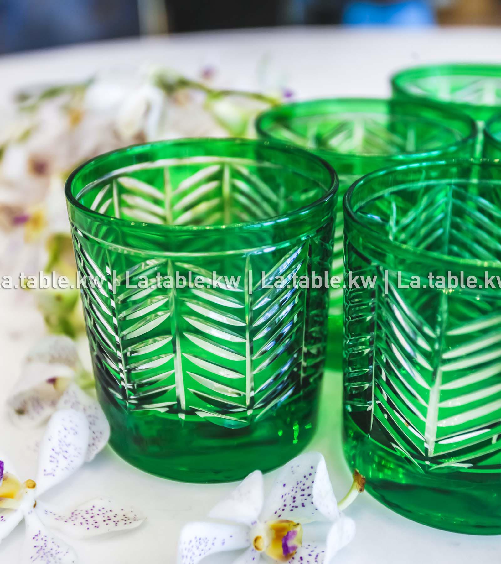 Green Spider Water Glasses