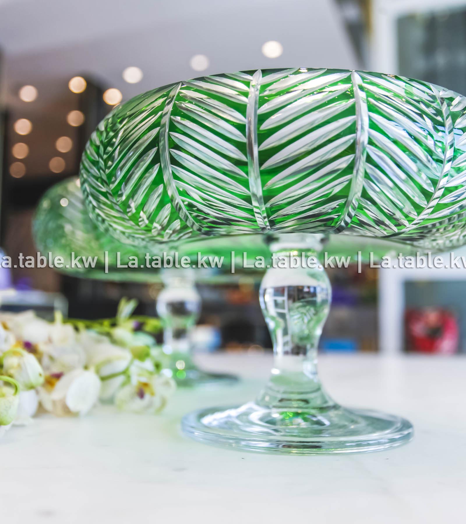 Green Spider Curved Bowl