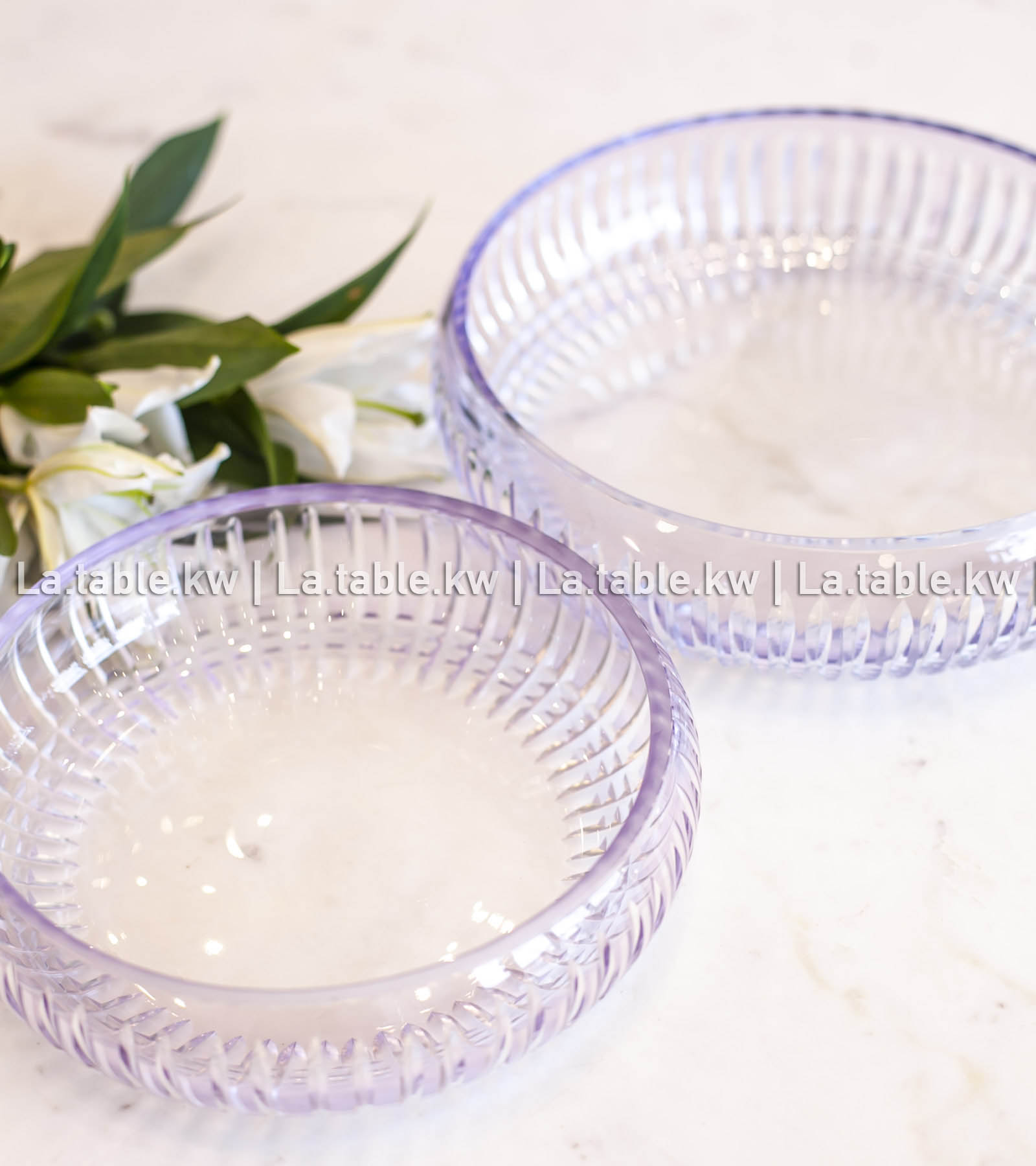 Lavender Allure Curved Standless Bowls