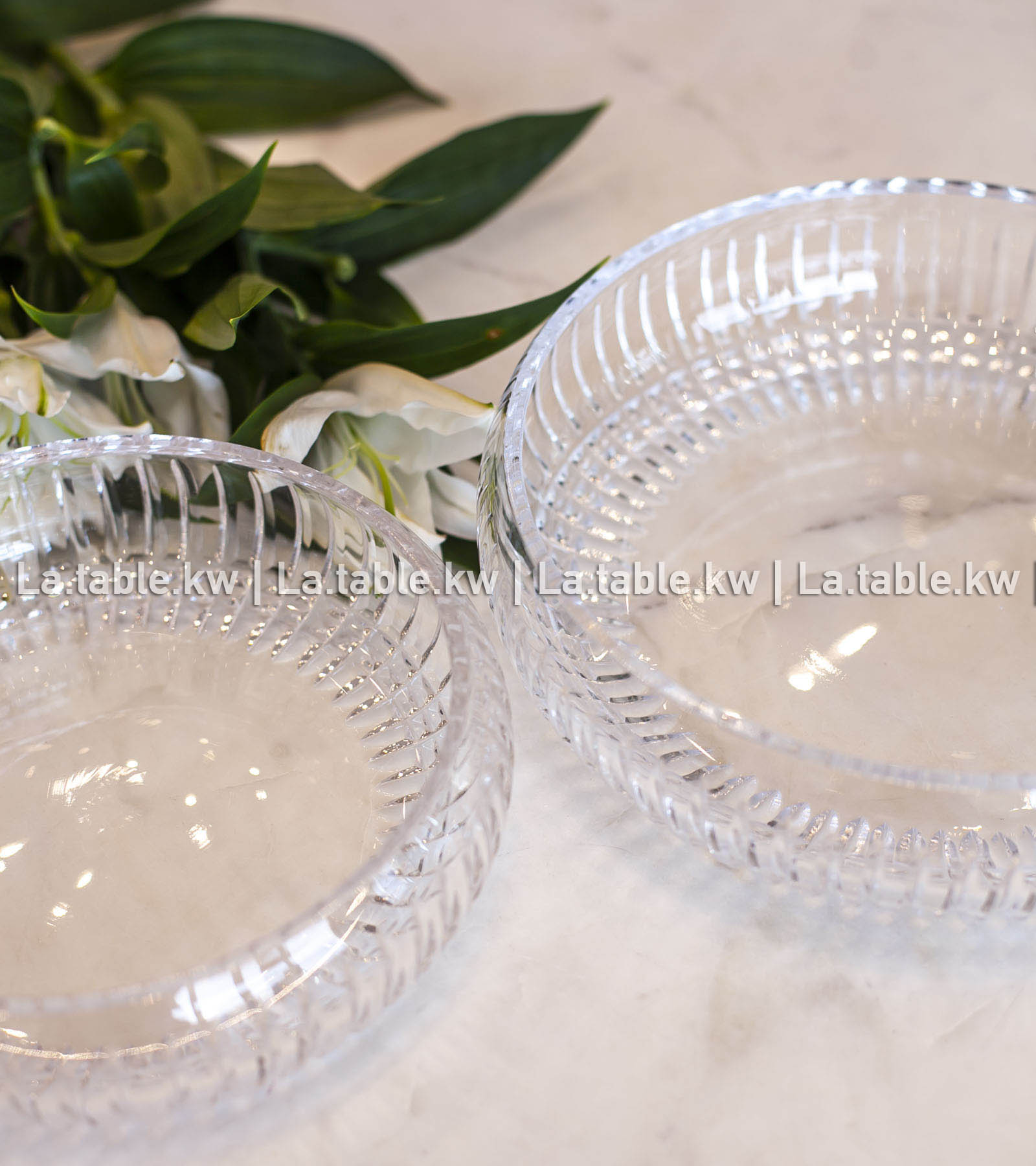 Transparent Allure Curved Standless Bowls