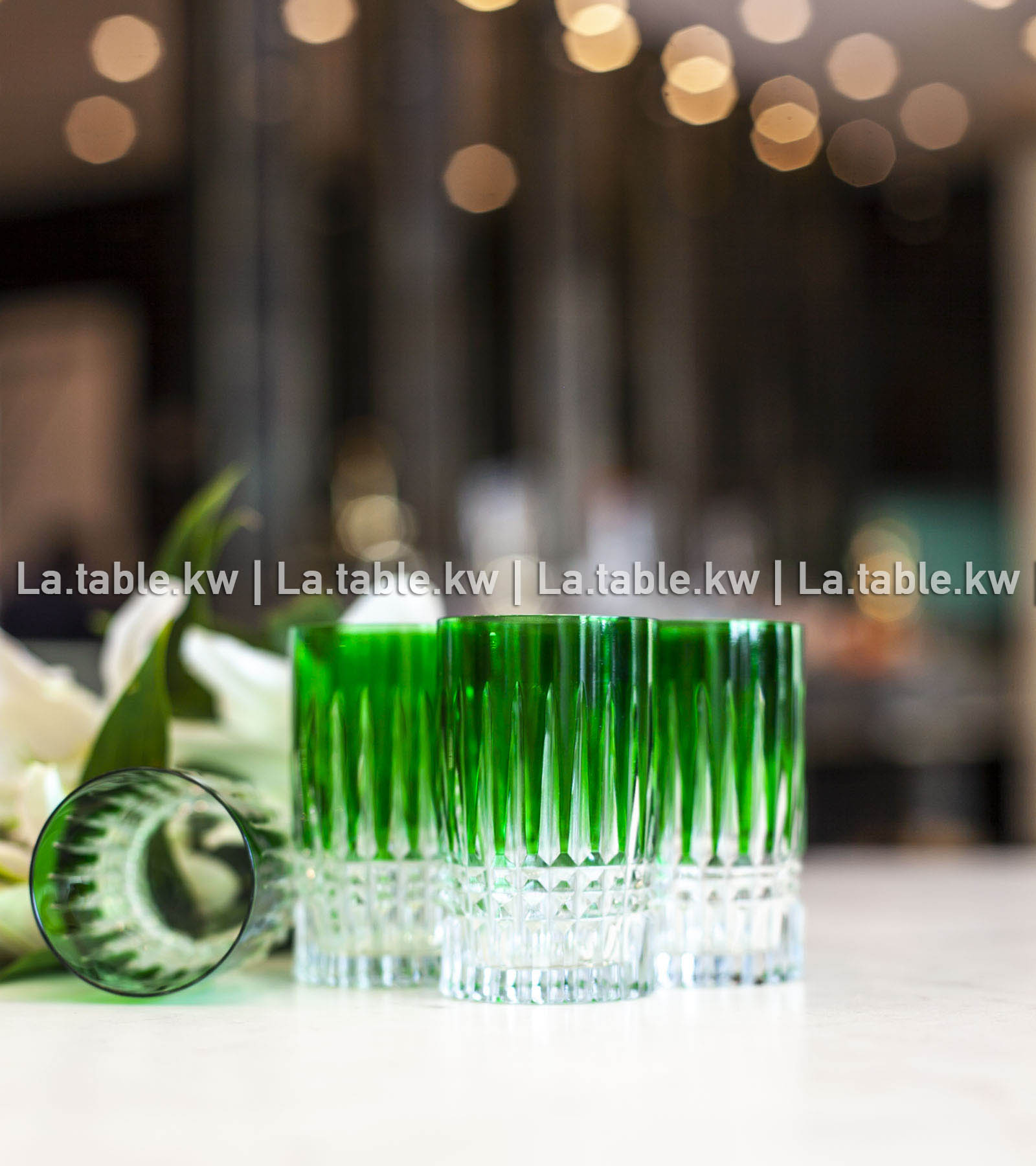 Green Allure Mini Water Glasses
