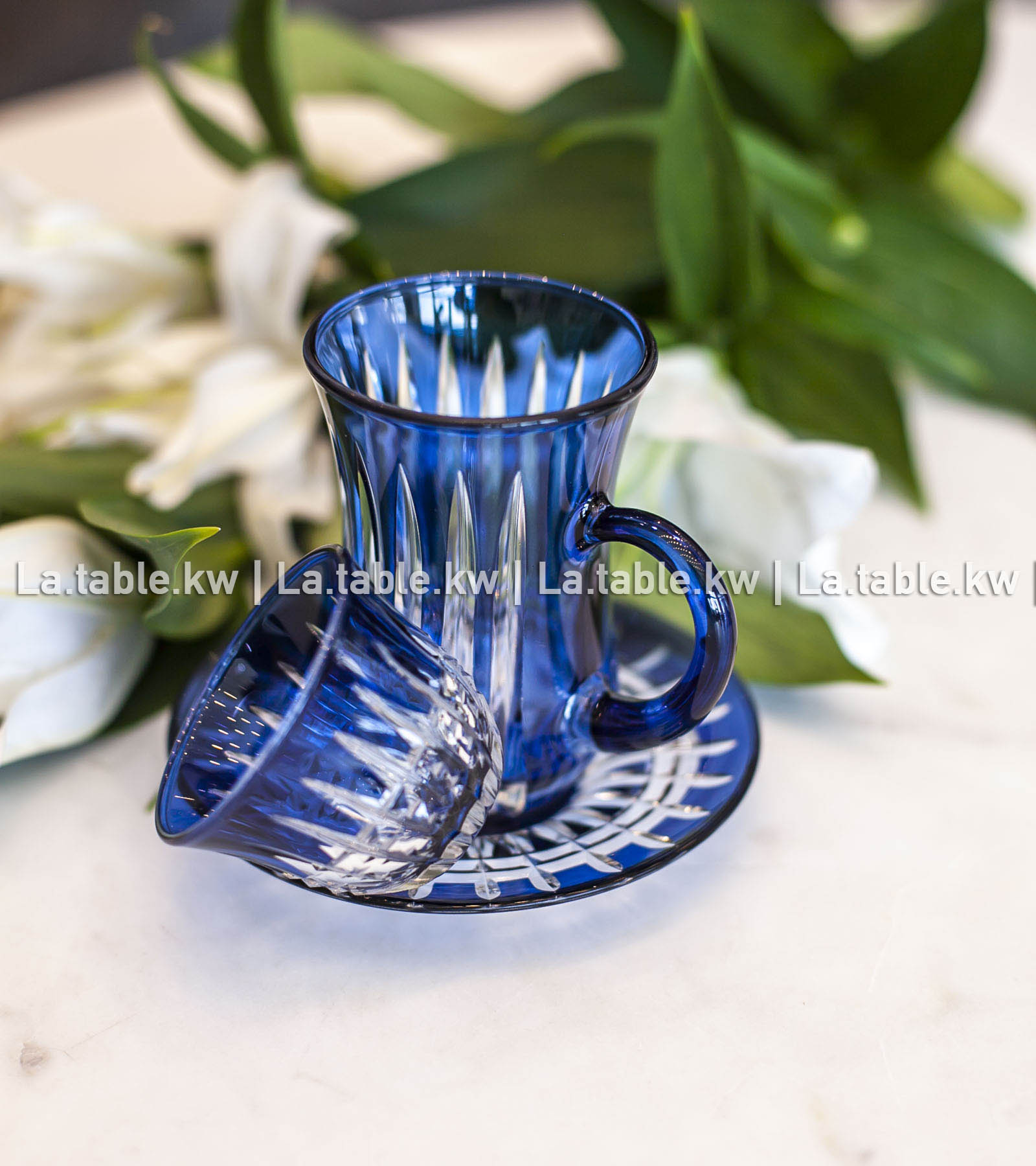 Navy Blue Allure Tea & Coffee / آلور طقم شاي وقهوة -ازرق غامق