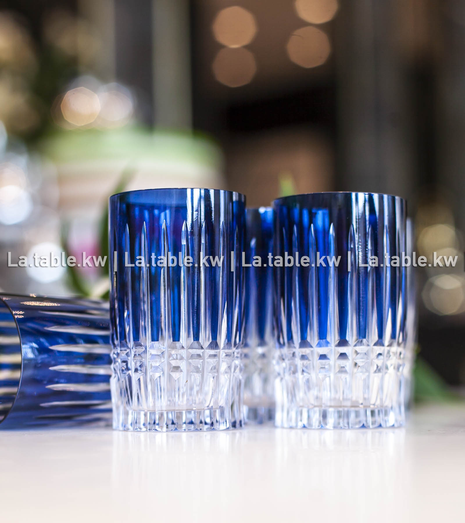Navy Blue Allure Mini Water Glasses