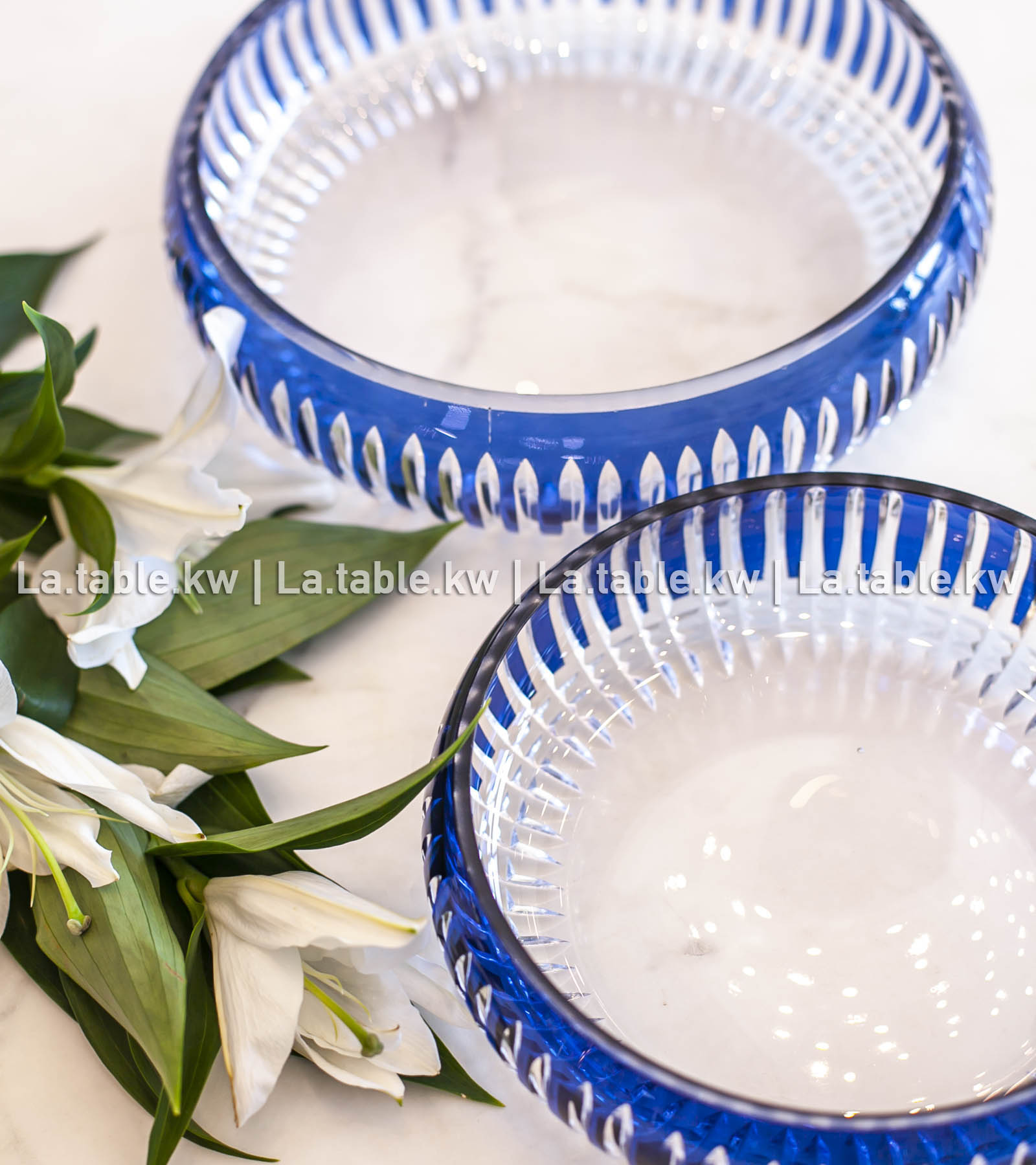 Navy Blue Allure Curved Standless Bowls