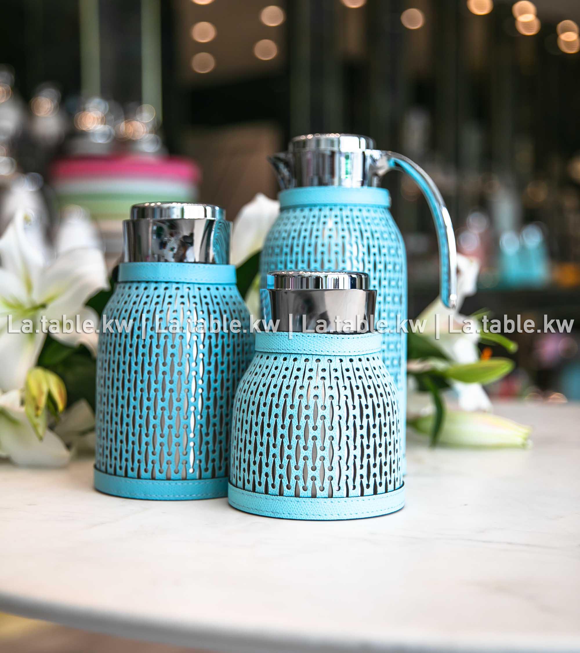 Aqua Diana Leather Carafe