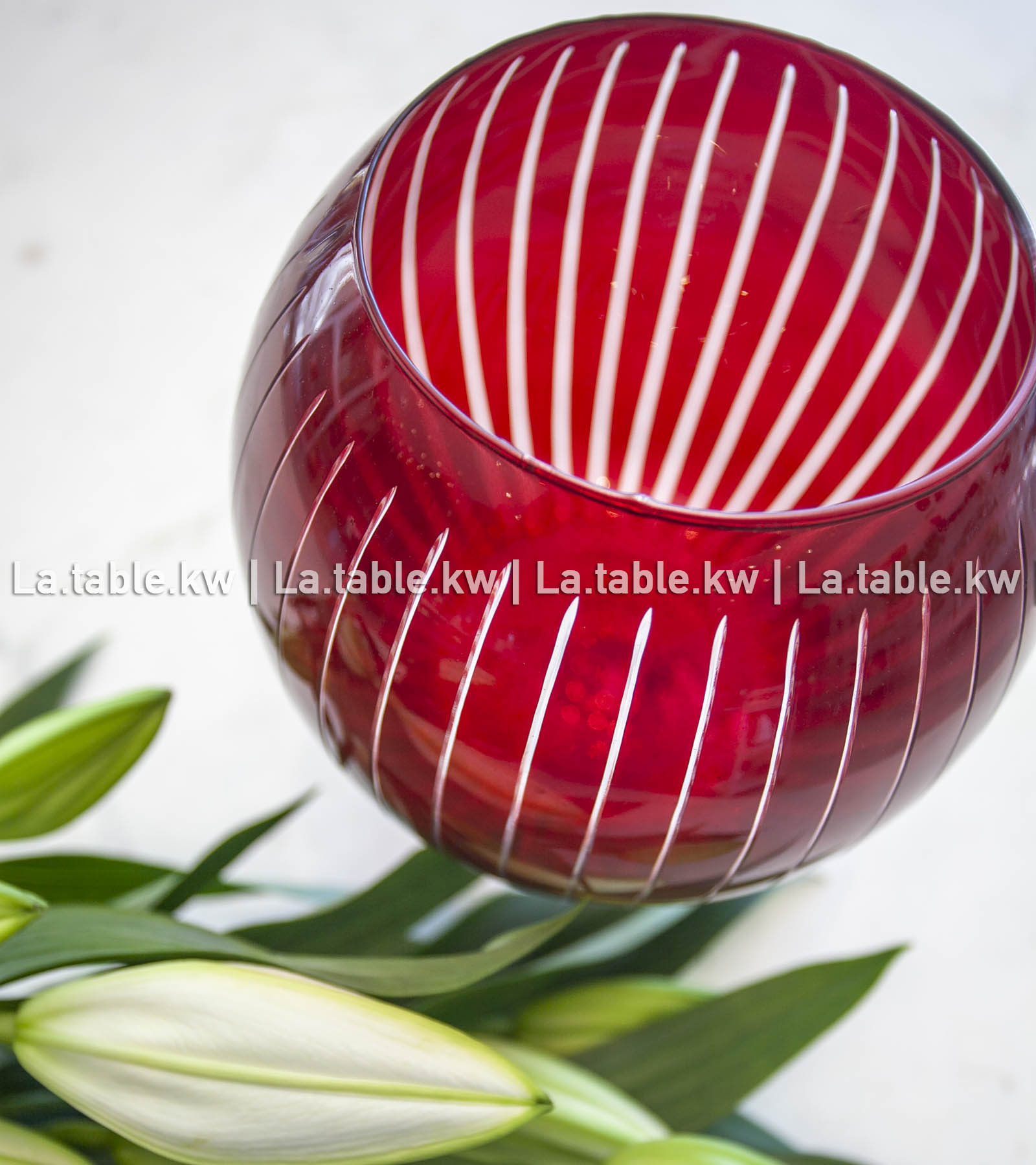 Scarlet Red Classic Ball Vase
