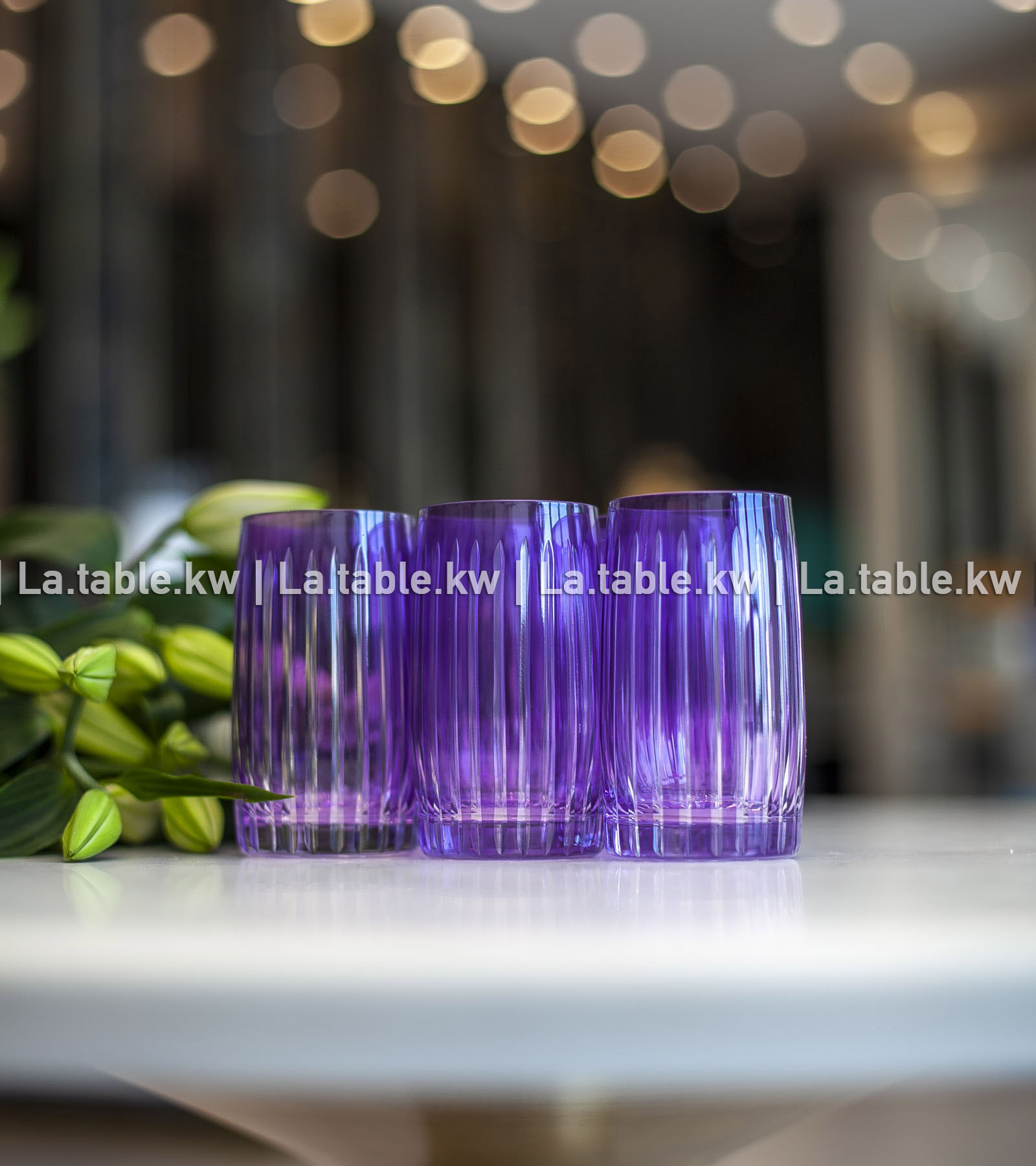 Purple Classic Water Glasses