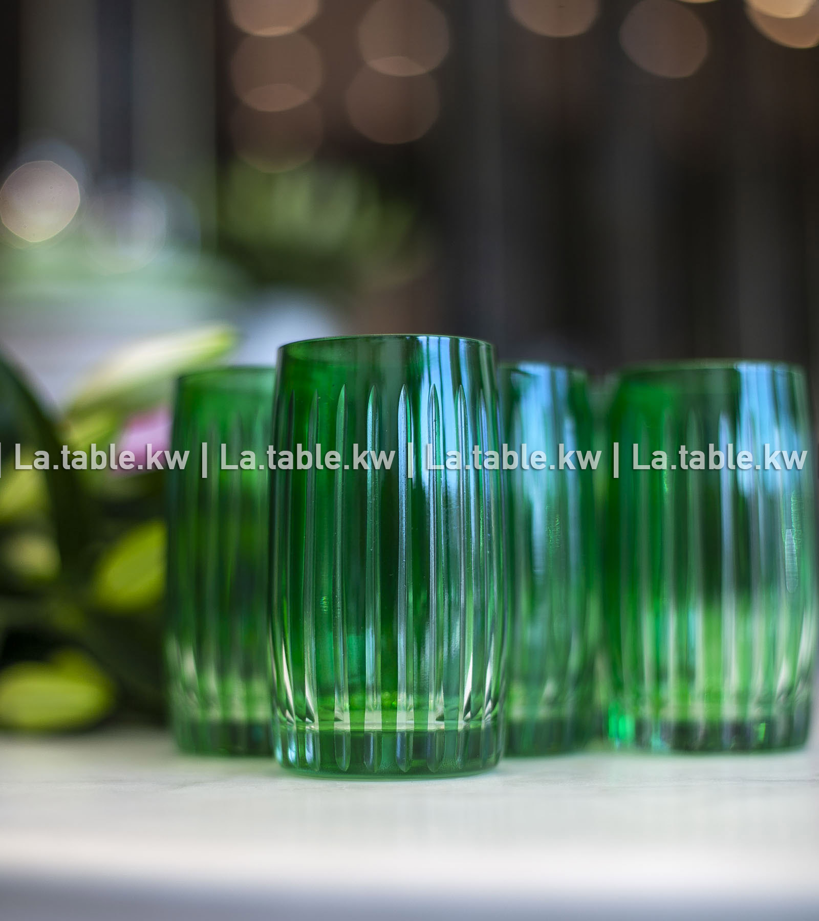 Green Classic Water Glasses