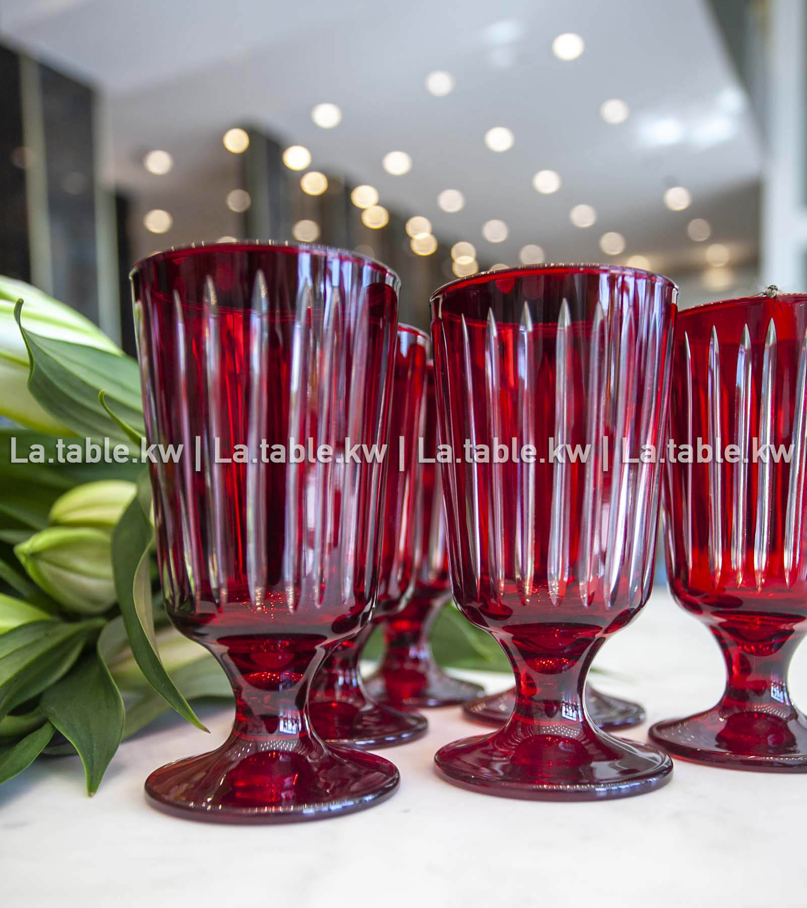 Scarlet Red Classic Juice Glasses