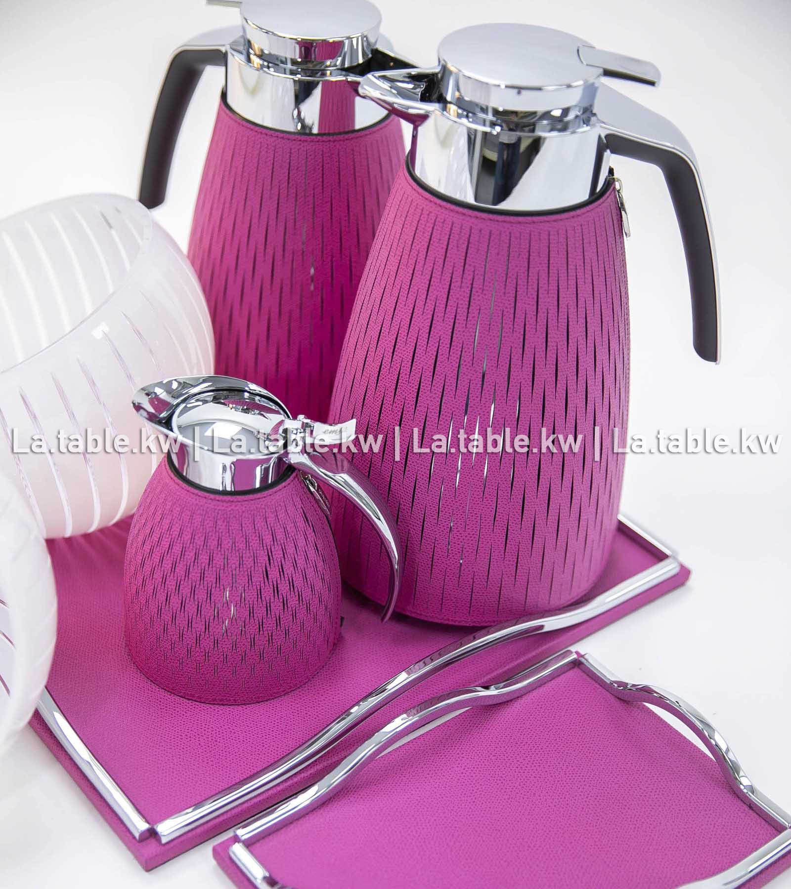 Fuchsia Full Leather Carafe