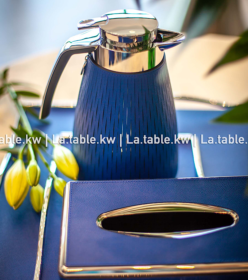 Electric Blue Full Leather Carafe