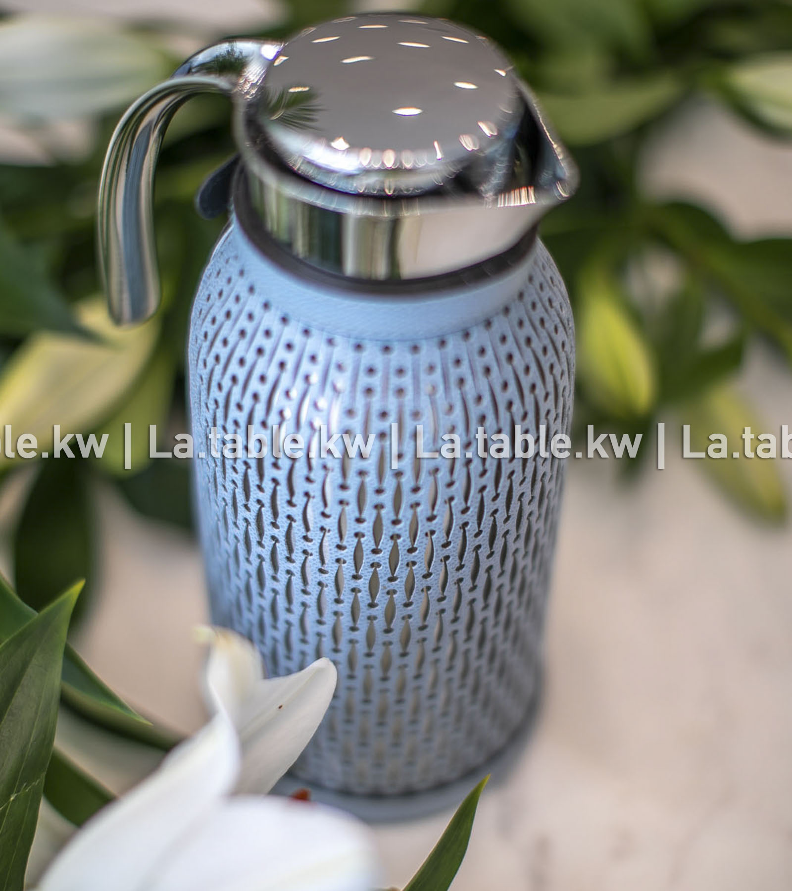 Baby Blue Diana Leather Carafe