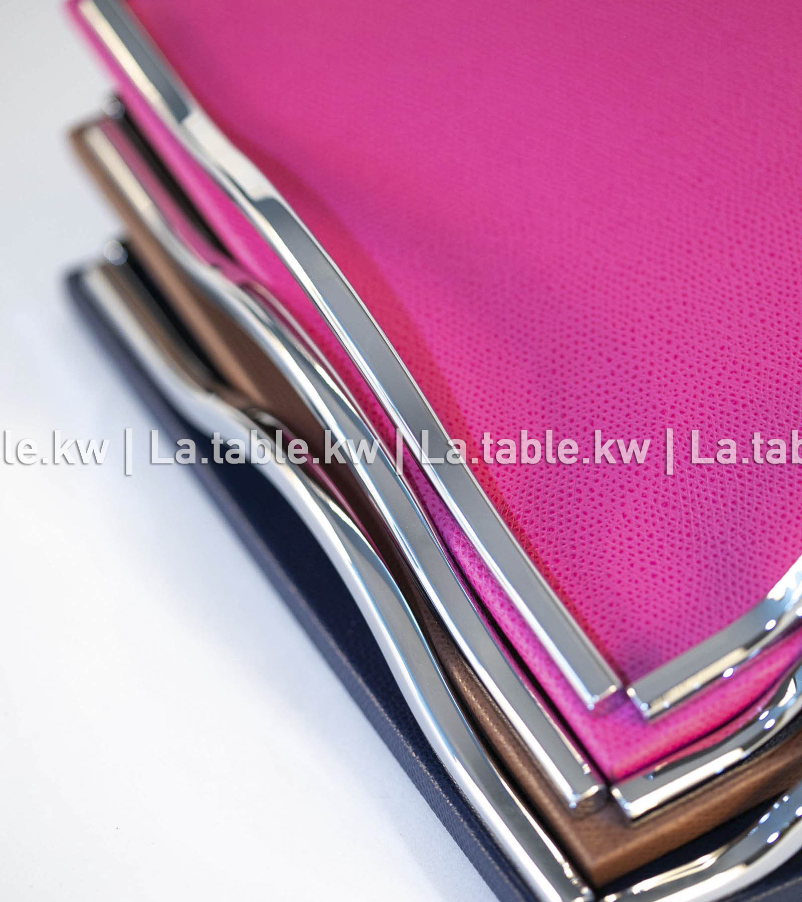 Fuchsia Leather Trays