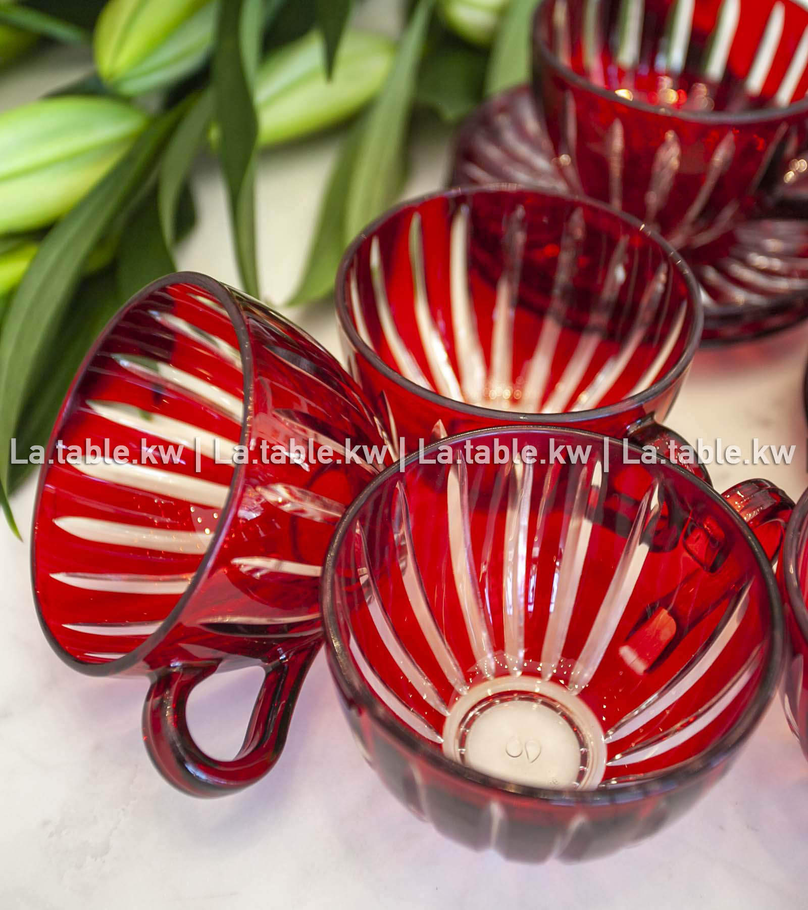 Scarlet Red Classic Milk Cups