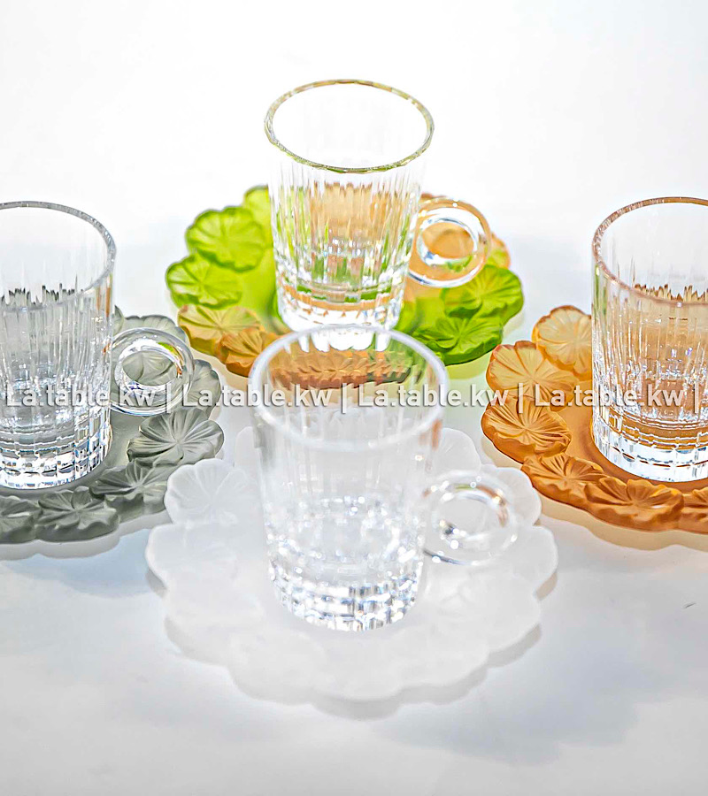 Multi Color Crystal Petals Tea Set / بتالس كريستال طقم شاي - متعدد الألوان