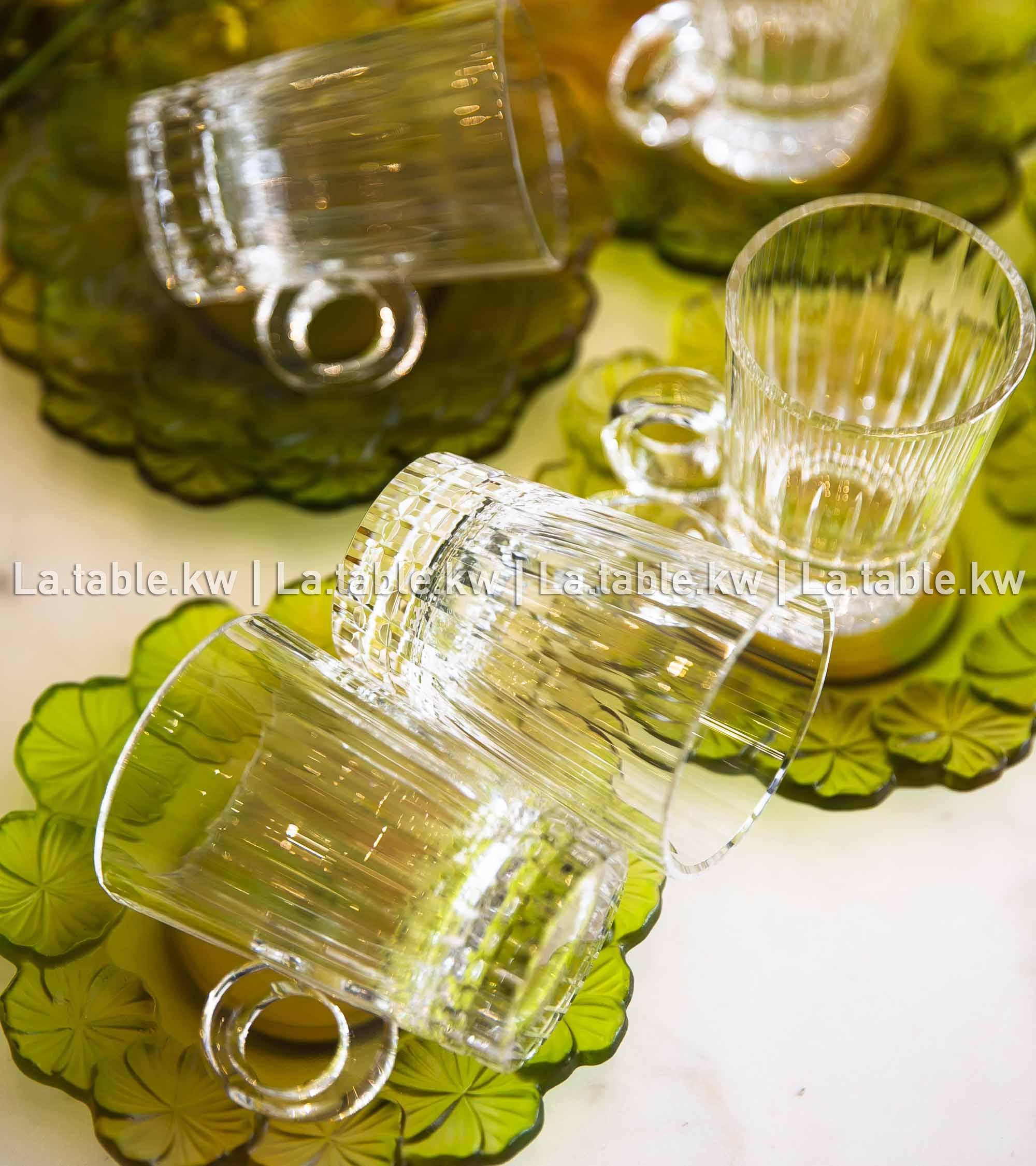 Multi Color Crystal Petals Tea Set / بتالس كريستال طقم شاي - متعدد الألوان