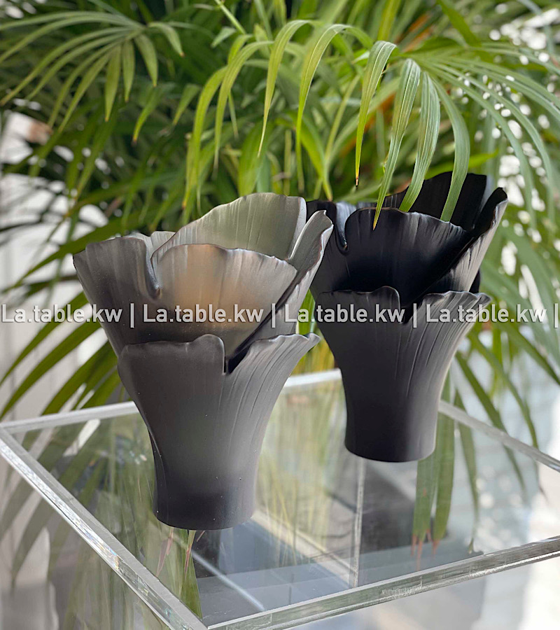 Black Tulip Crystal Mubkhar / توليب كريستال مبخر - أسود