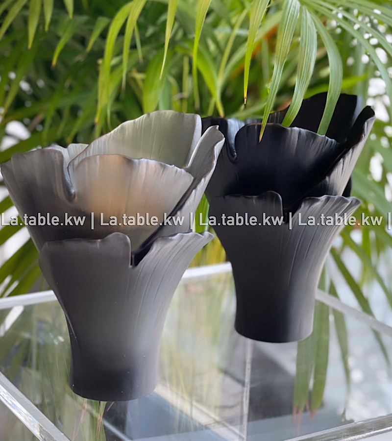 Grey Tulip Crystal Mubkhar / توليب كريستال مبخر -رمادي