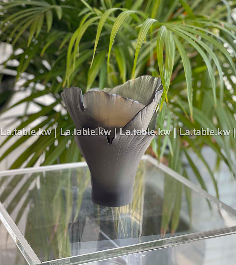 Grey Tulip Crystal Mubkhar / توليب كريستال مبخر -رمادي