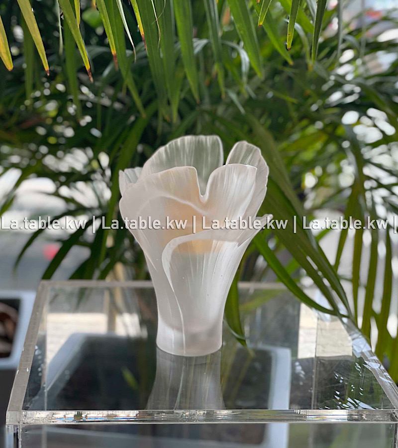 White Tulip Crystal Mubkhar / توليب كريستال مبخر-أبيض