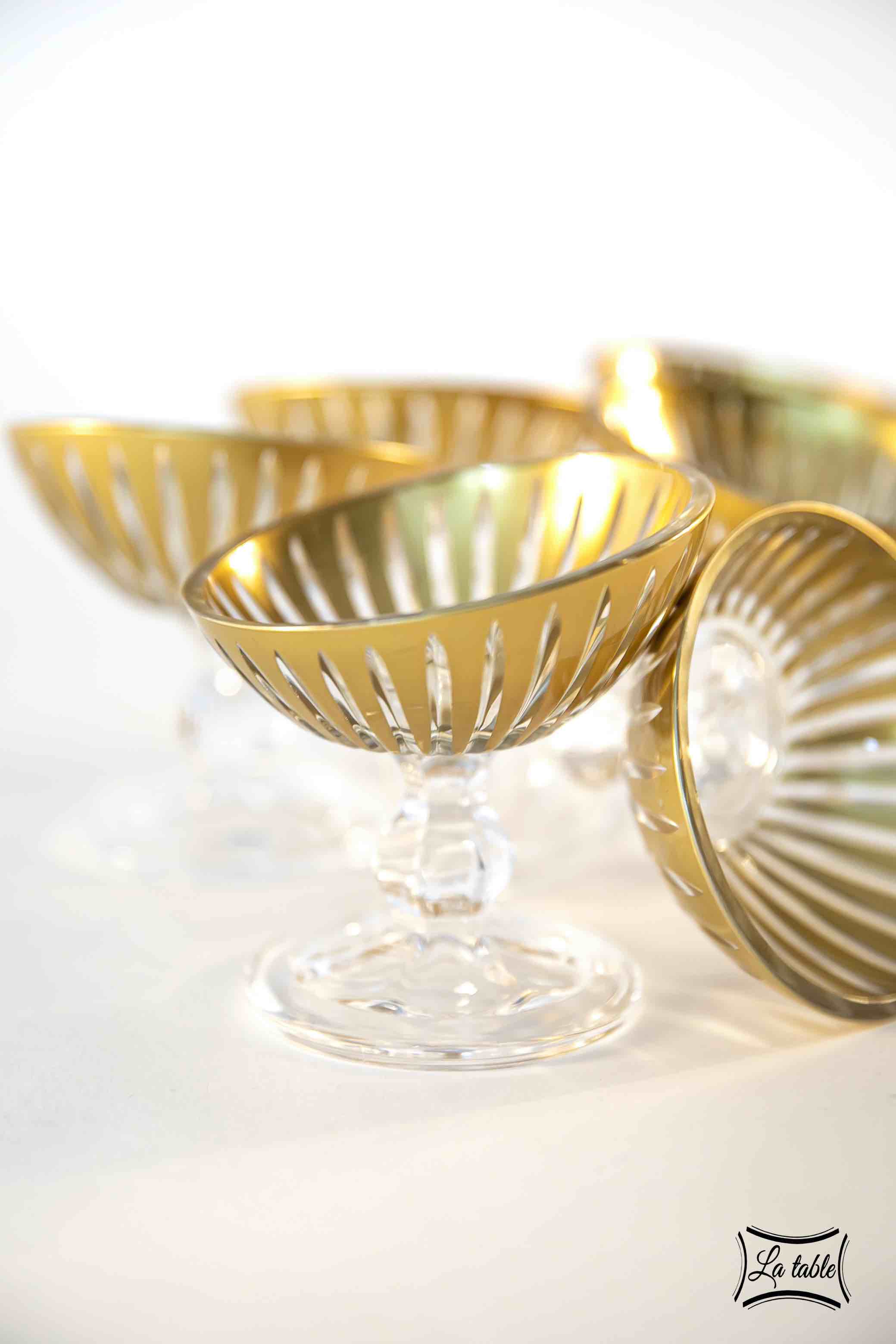 Gold Classic Halfmoon Mini Dessert Bowls