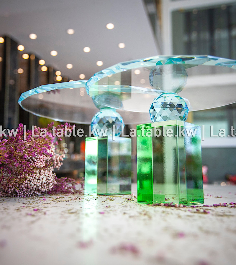 Lime Green and Blue Cake Stand