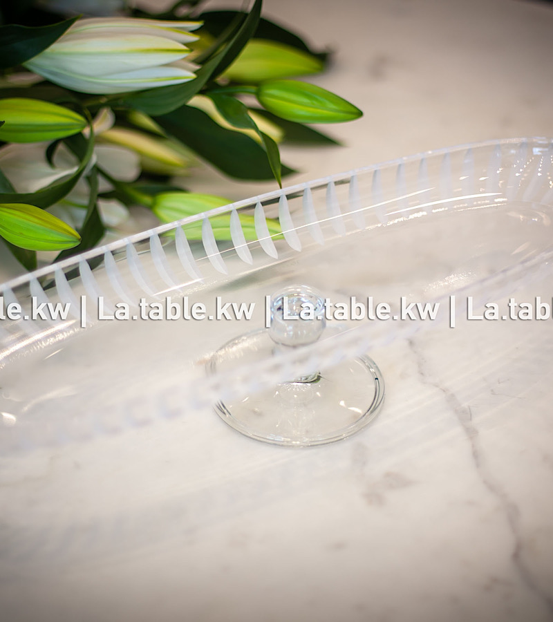 Transparent Lined Classic Long Plate