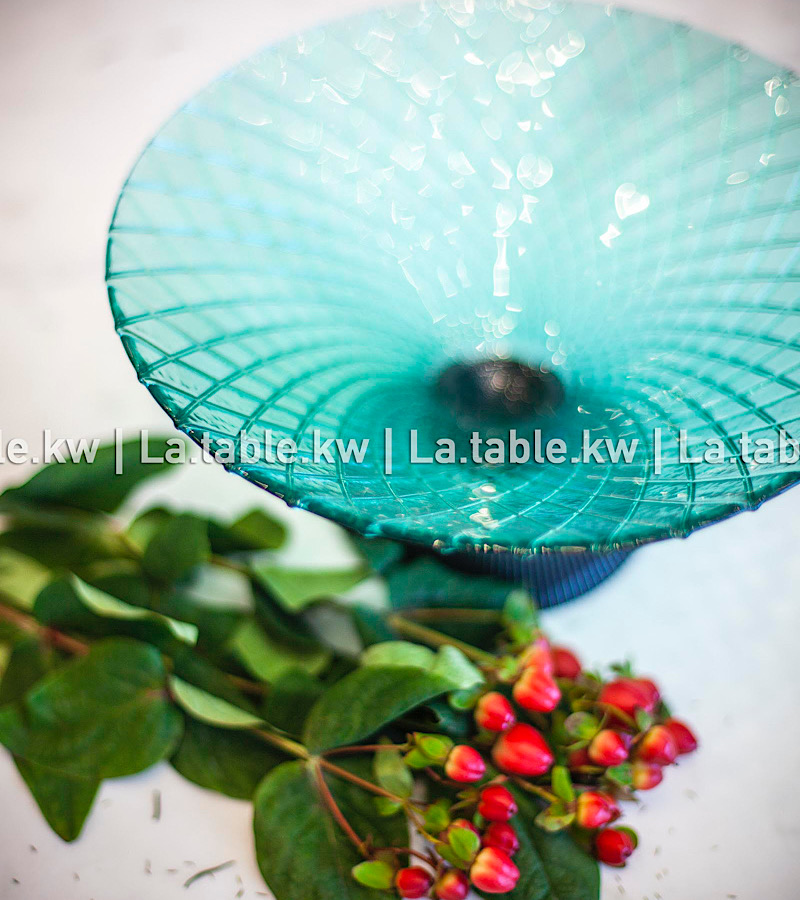 Green Netted Crystal Bowl