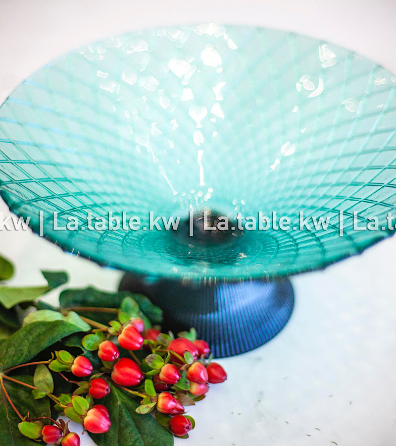 Green Netted Crystal Bowl