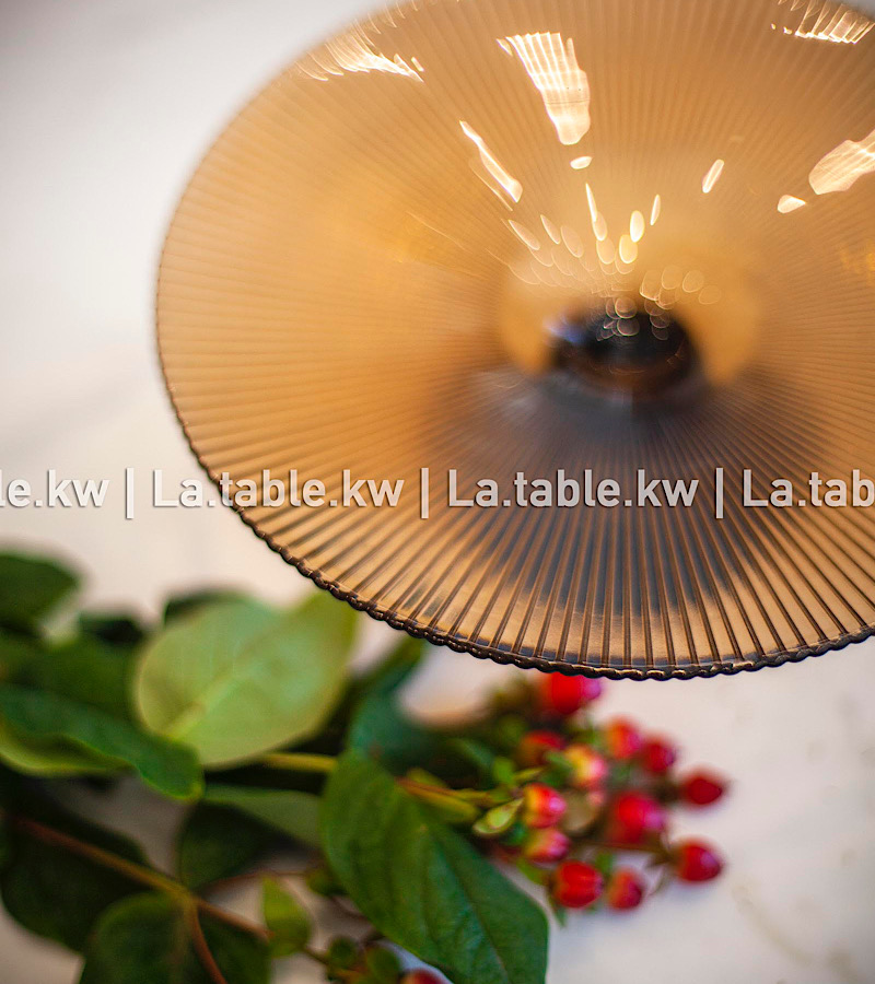 Orange Crystal TwoTone Stand Bowl