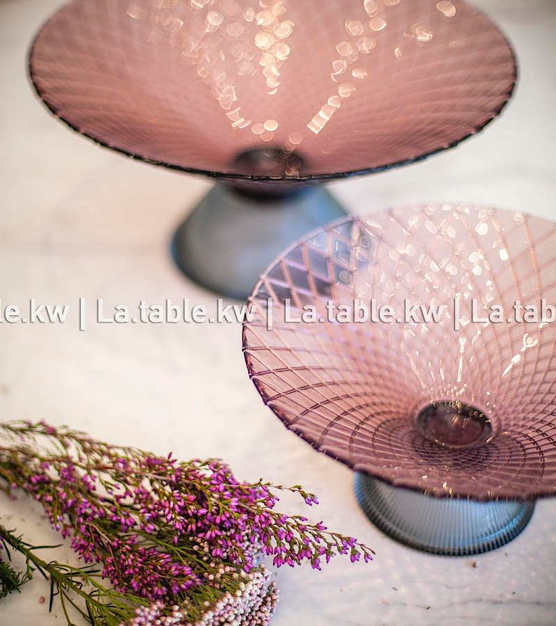 Pink Netted Crystal Bowl