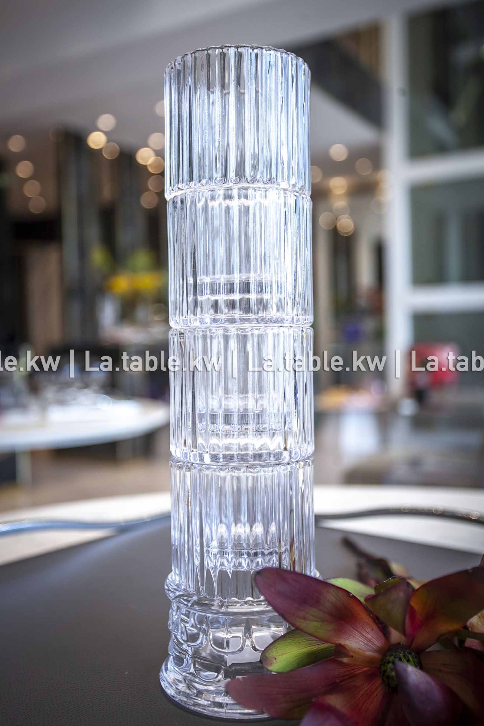 Transparent Stackable Water Glasses Tower