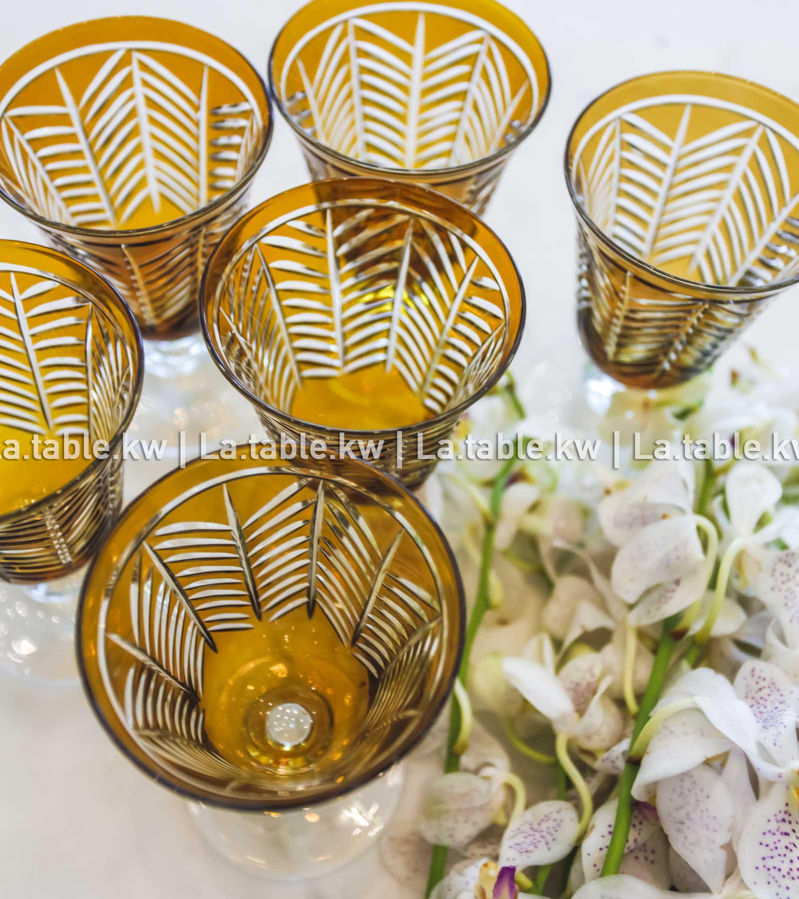 Amber Spider Juice Glasses