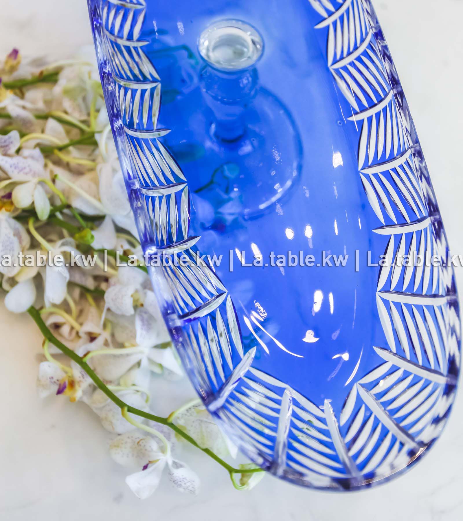 Royal Blue Spider Long Plate