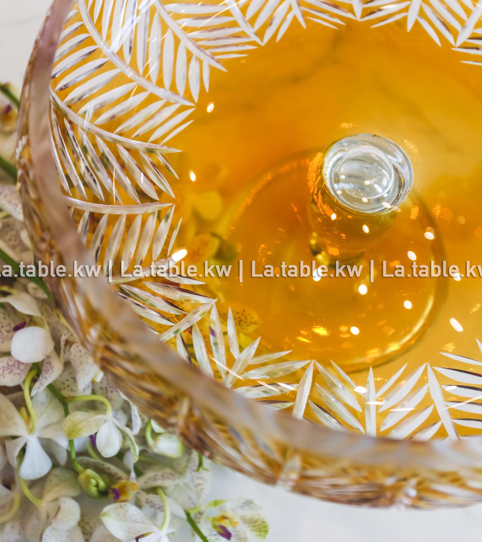 Amber Spider Curved Bowl