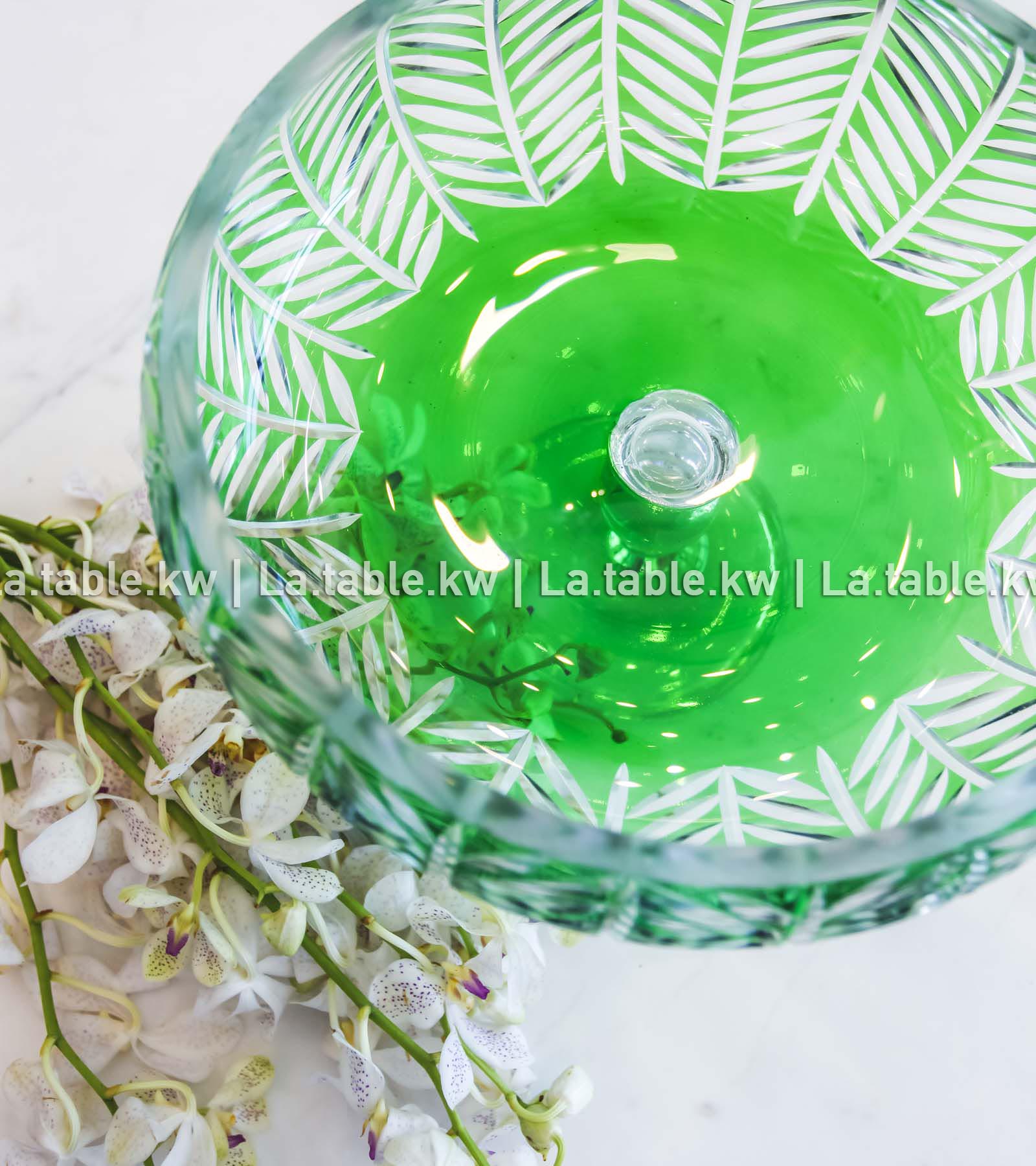 Green Spider Curved Bowl