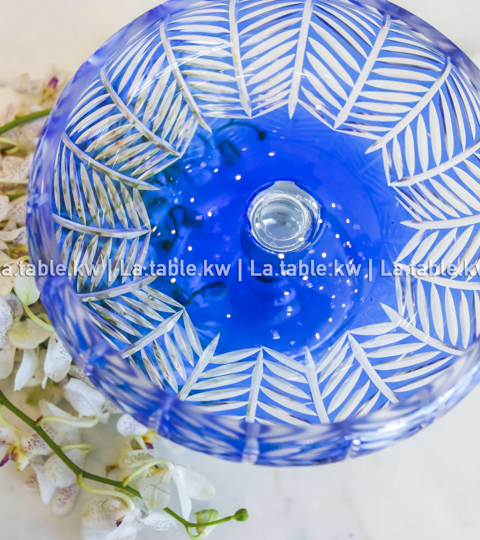 Royal Blue Spider Curved Bowl