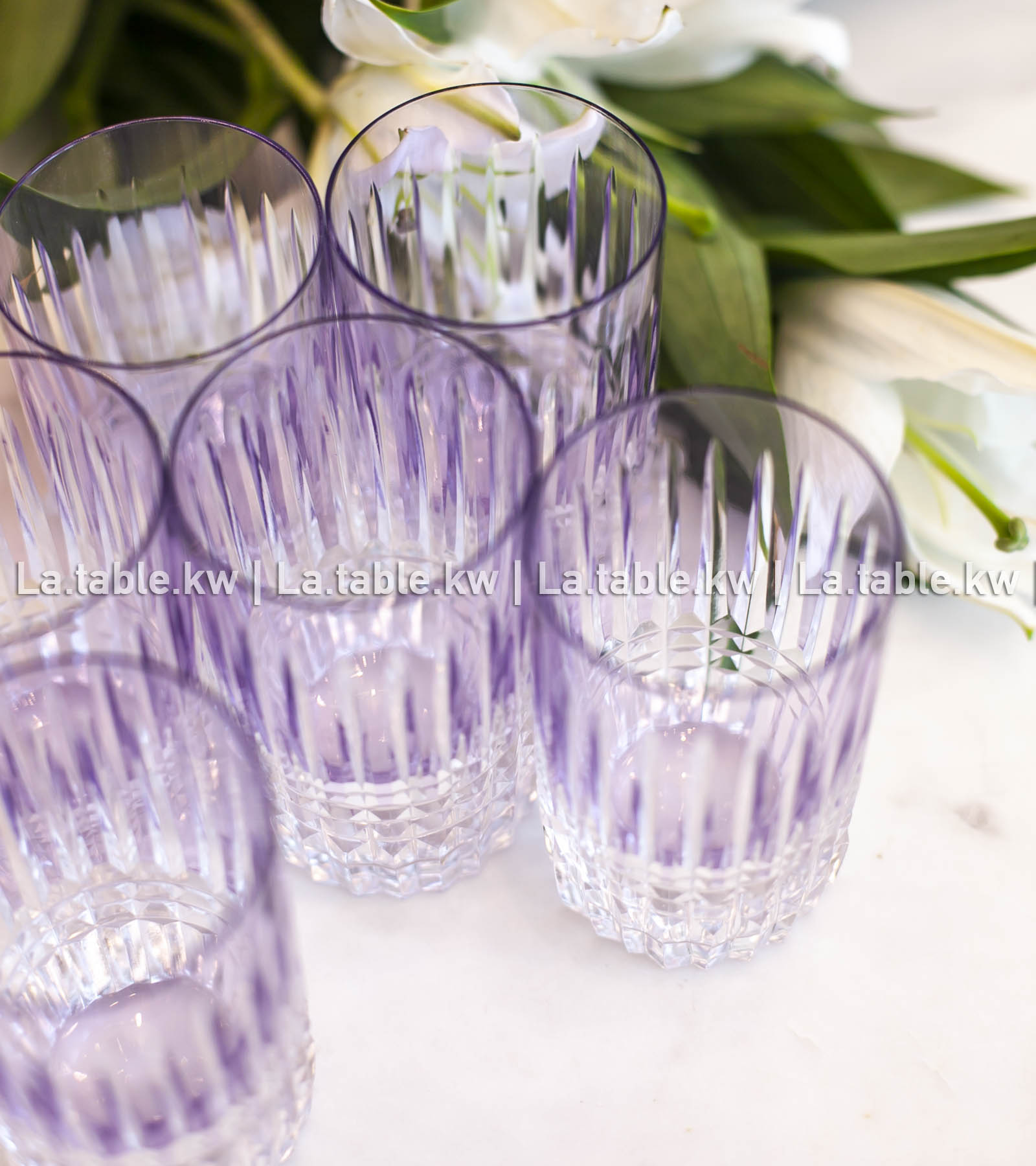 Lavender Allure Mini Water Glasses /آلور اكواب المياه  الصغيره - لاڤندر