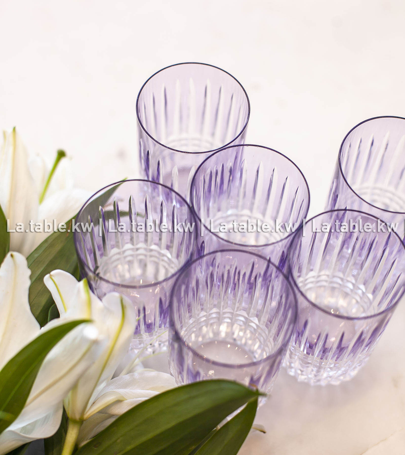 Lavender Allure Mini Water Glasses /آلور اكواب المياه  الصغيره - لاڤندر