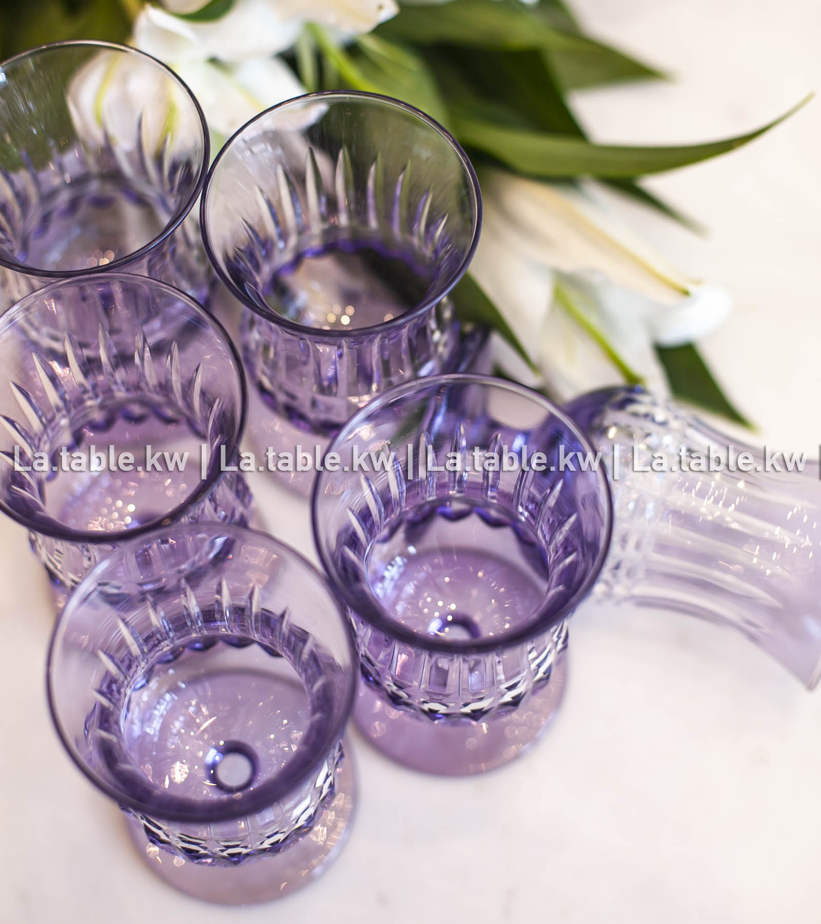 Lavender Allure Mini Juice Glasses / أكواب العصير صغيره -لاڤندر