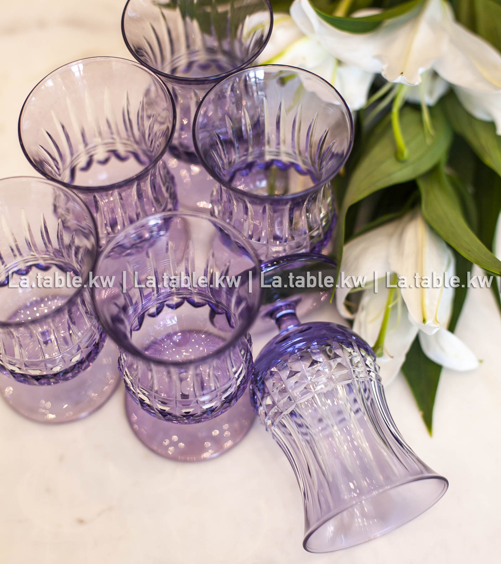 Lavender Allure Mini Juice Glasses / أكواب العصير صغيره -لاڤندر