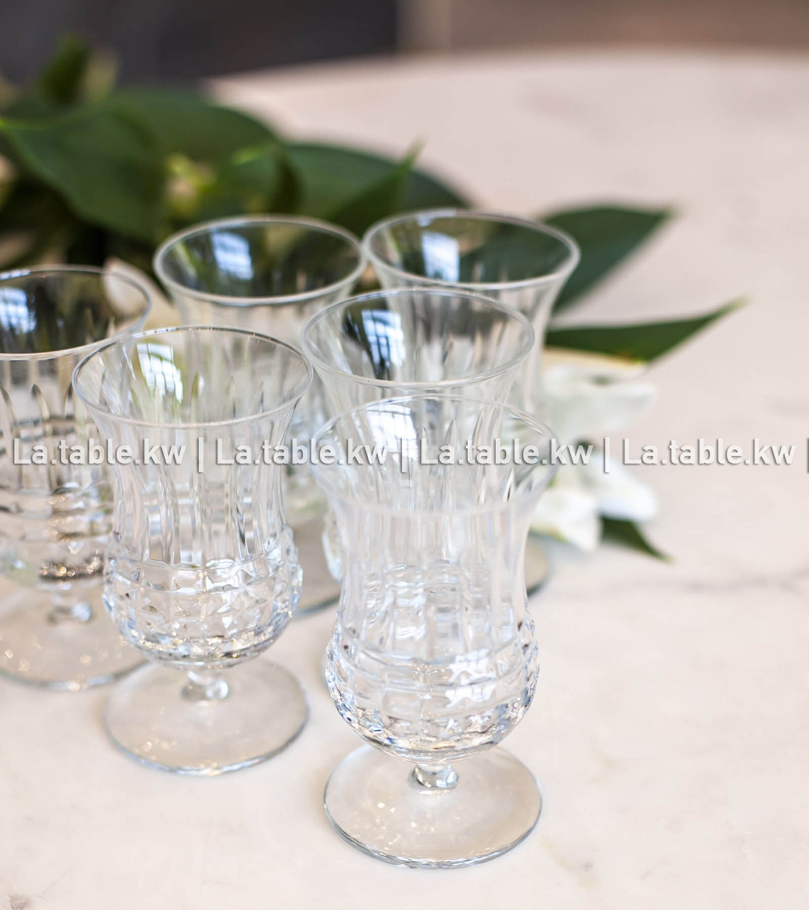 Transparent Allure Mini Juice Glasses / ألور كاسات عصير صغير - شفاف