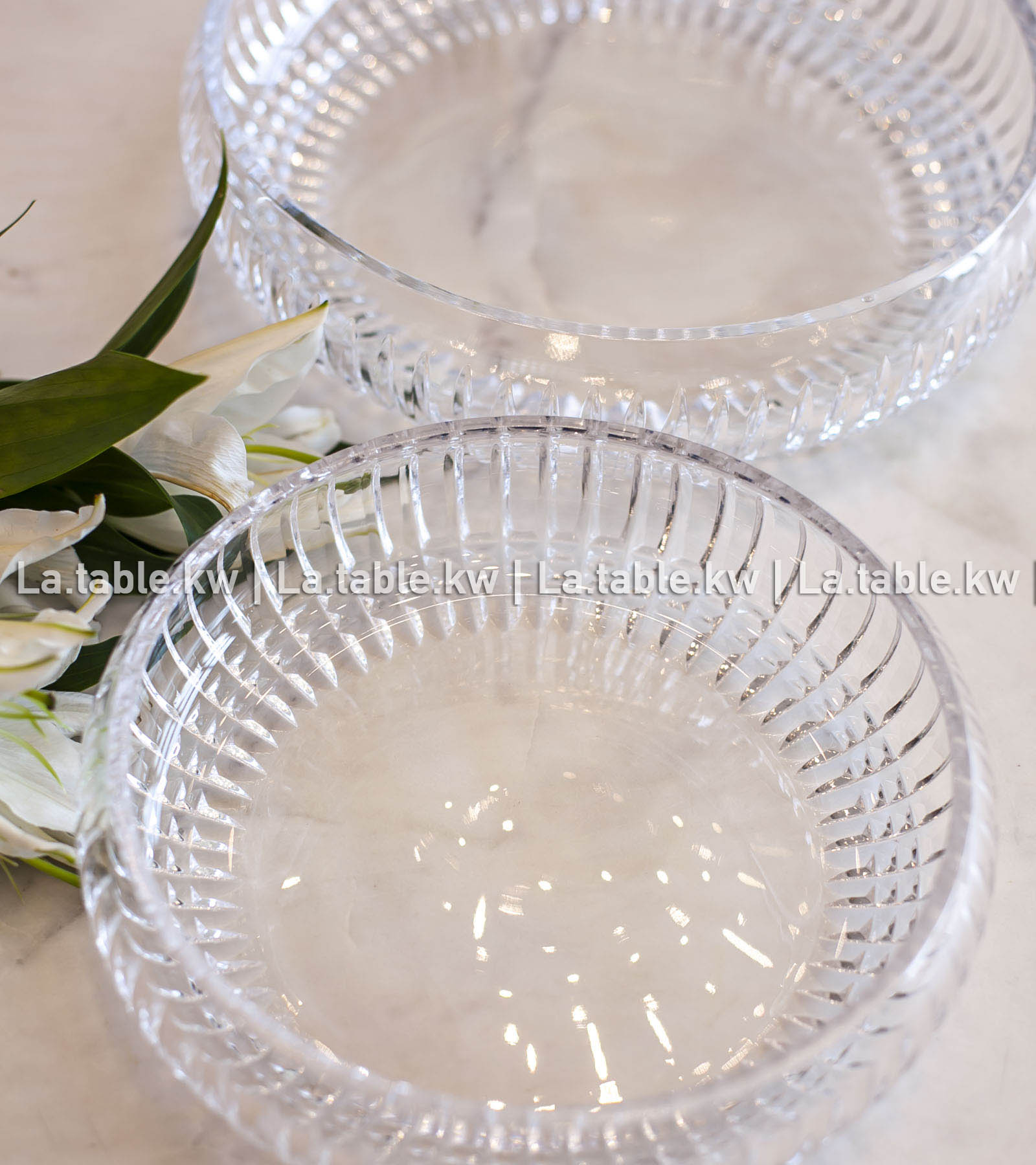 Transparent Allure Curved Standless Bowls / آلور وعاء منحني  من غير قاعده -شفاف