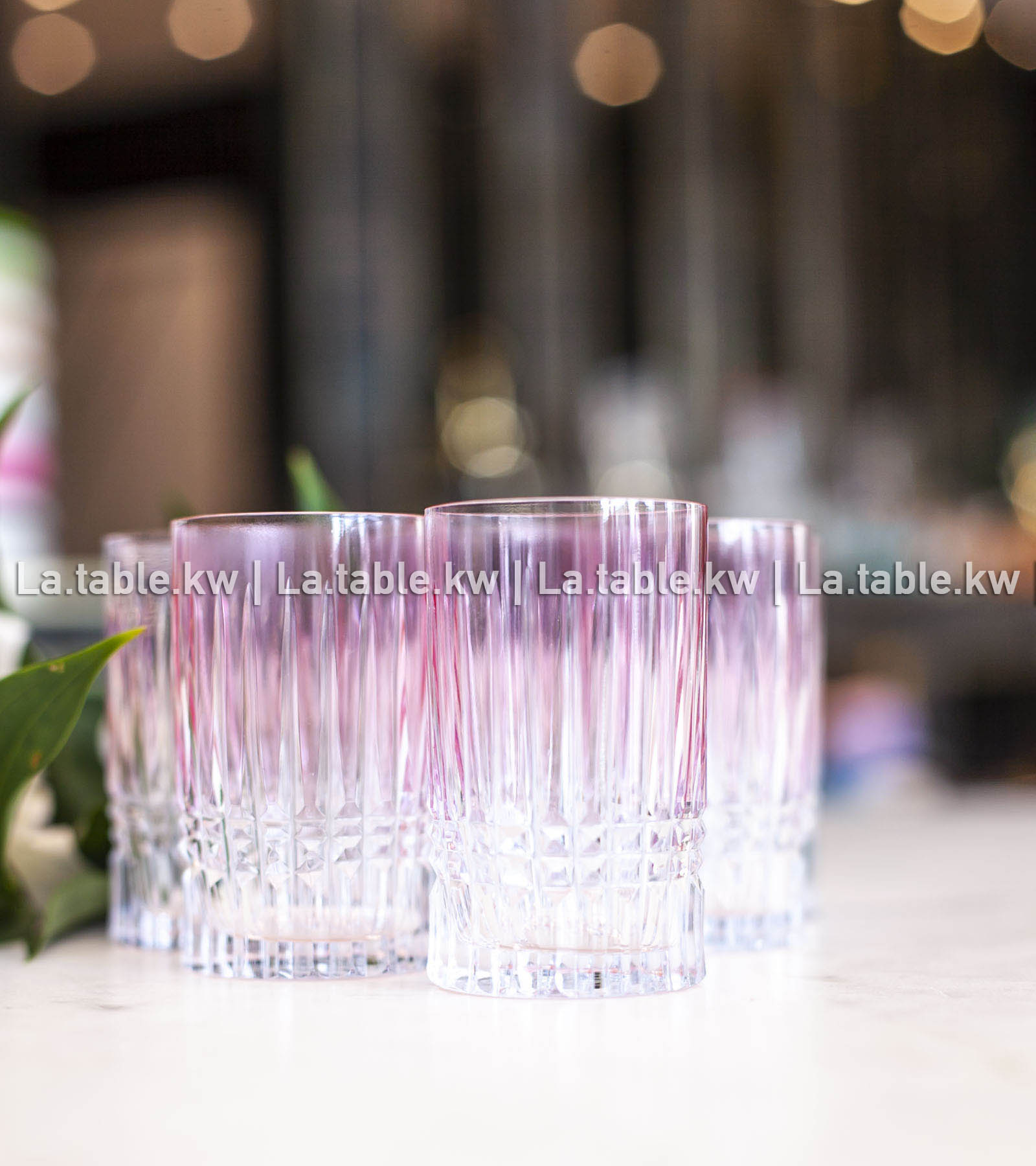 Pink Allure Mini Water Glasses / آلور كاسات مياه صغيره -وردي